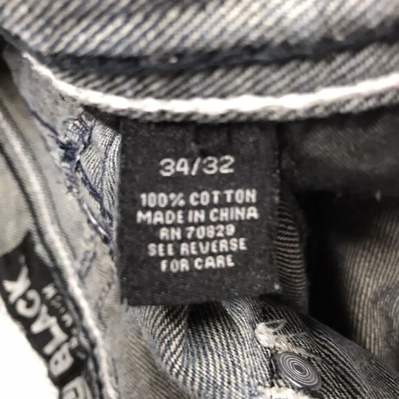 BUCKLE BLACK Premium Jeans Men 34x32 Low Rise Boot Button Fly Whisker Honeycomb - Picture 11 of 16